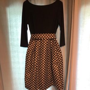 Jessica Howard size 16 black polka dot dress